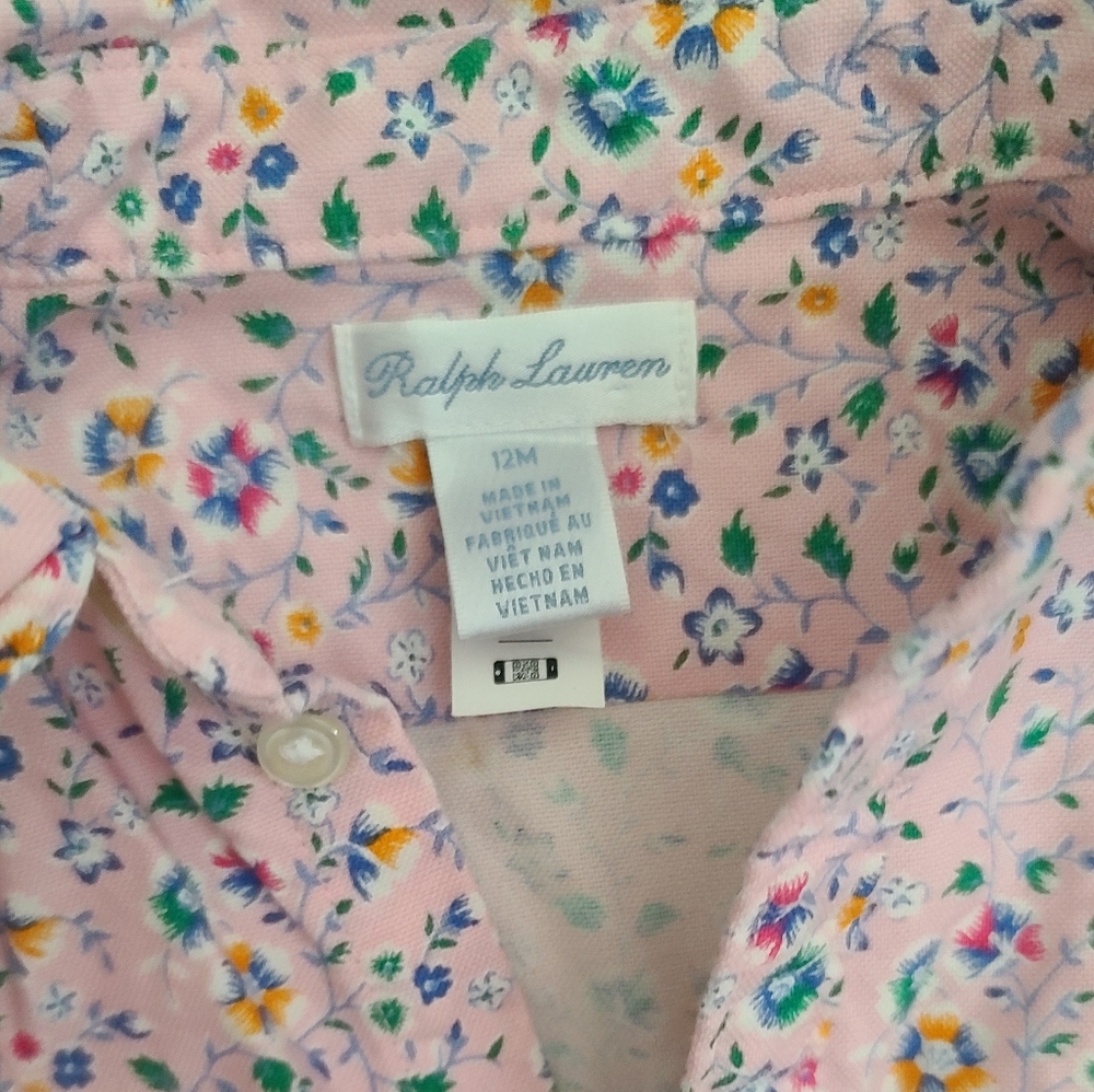 Ralph Lauren Pink Floral Kids Casual Dress
